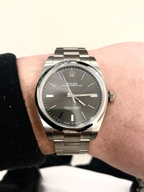 rolex oyster rhodium 39|Rolex Oyster perpetual dial.